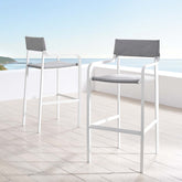 Raleigh Outdoor Patio Aluminum Bar Stool Set of 2 Modway Model: eei-3963